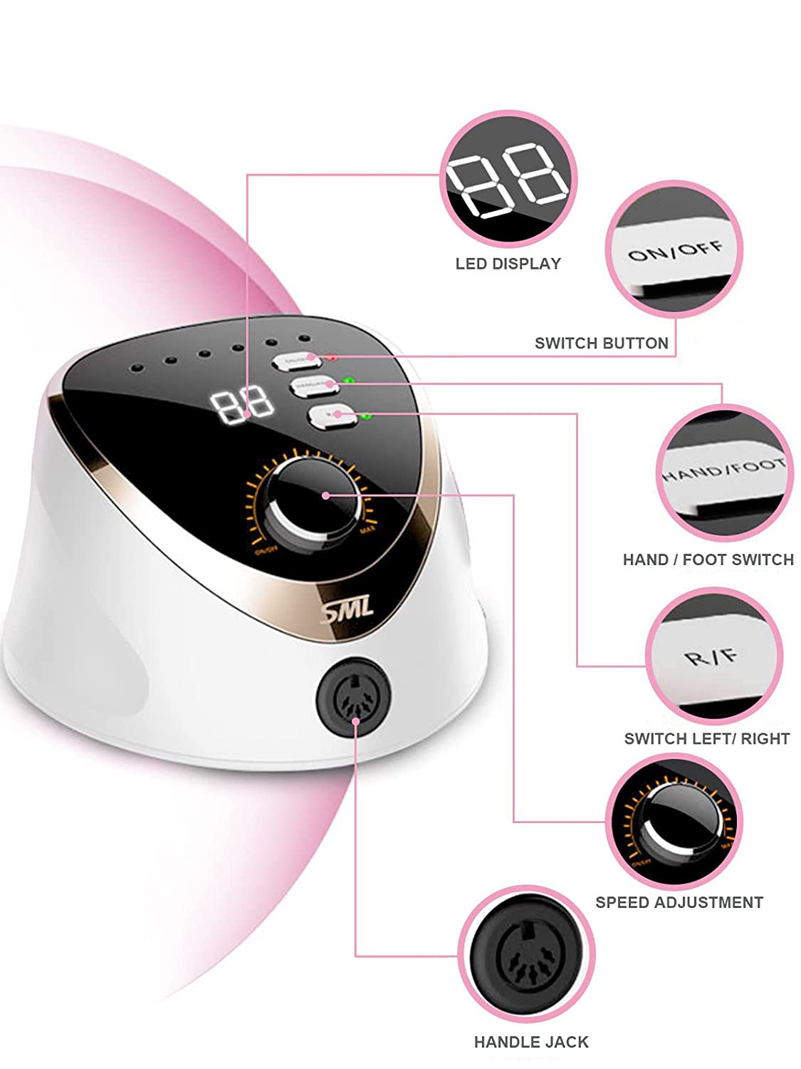 Pulidor De Uñas Eléctrico Profesional