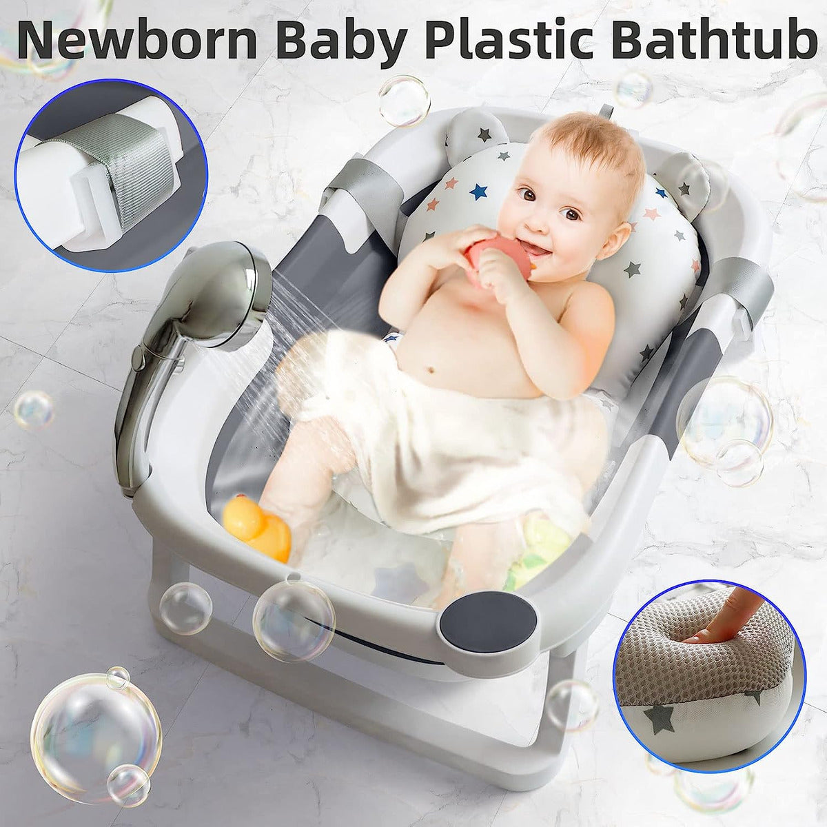 Bañera Tina Plegable Para Bebé Con Termo