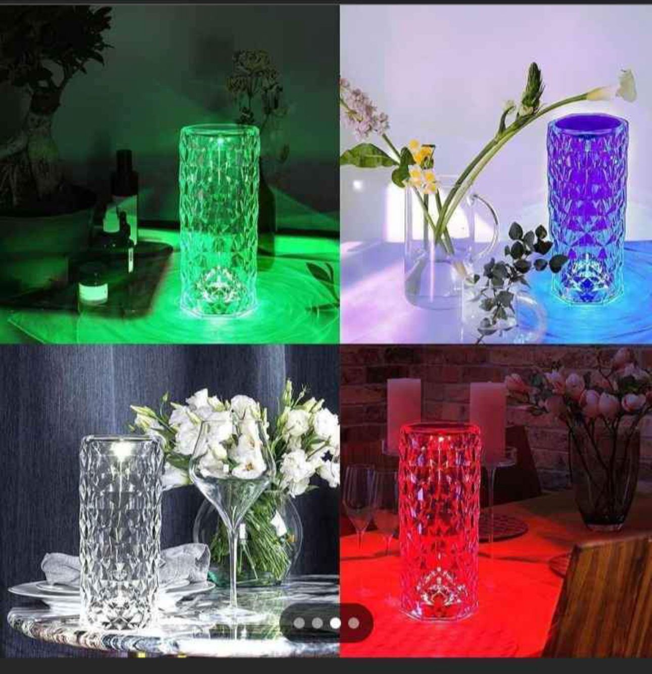 LAMPARA LED DECORATIVA COLORES - CON CONTROL REMOTO