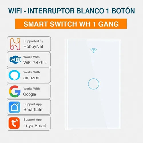 INTERRUPTOR INTELIGENTE WIFI ALEXA 1 BOT