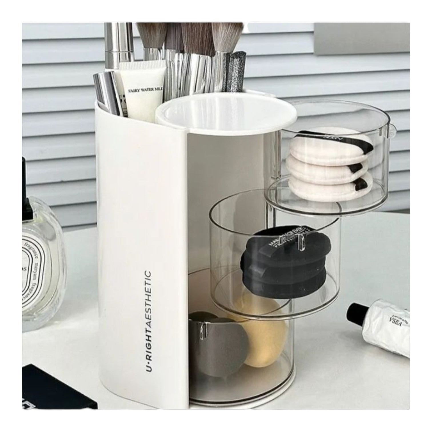 Organizador De Maquillaje y Brochas 18cm