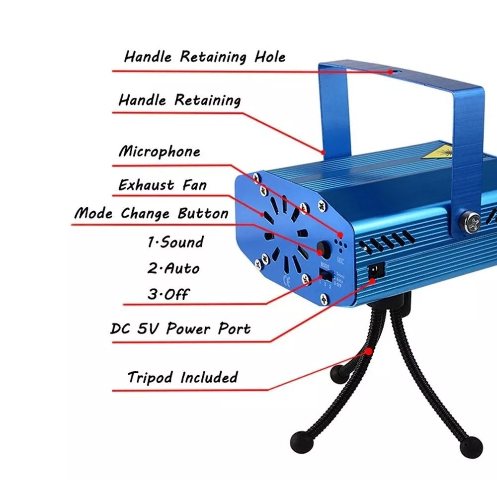 Proyector Láser de Luces por Puntos - Navideño