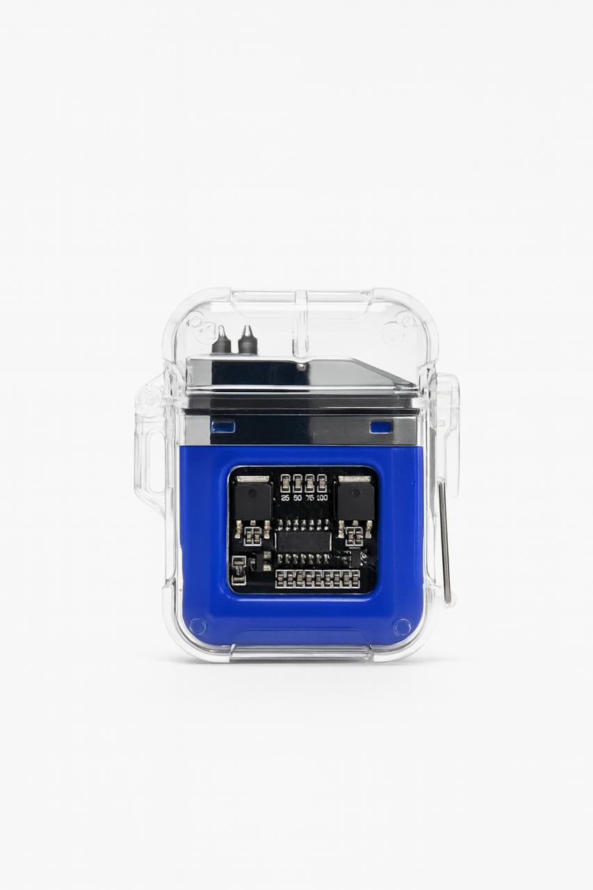 Encendedor impermeable de Plasma - Doble Arco - Electrónico recargable Y Linterna LED incorporada - Color Azul