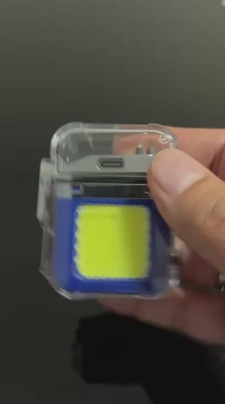 Encendedor impermeable de Plasma - Doble Arco - Electrónico recargable Y Linterna LED incorporada - Color Azul